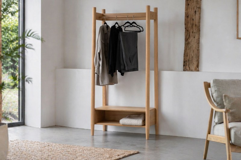 Gallery Direct Hatfield Natural Oak Open Wardrobe Gallery Direct Hatfield Natural Oak Open Wardrobe