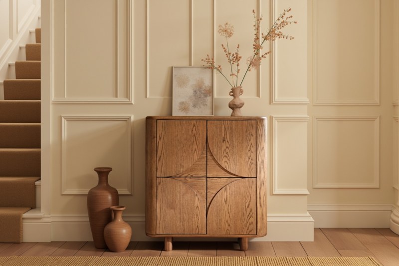 Austin Warm Oak Highboard Cabinet Austin Warm Oak Highboard Cabinet