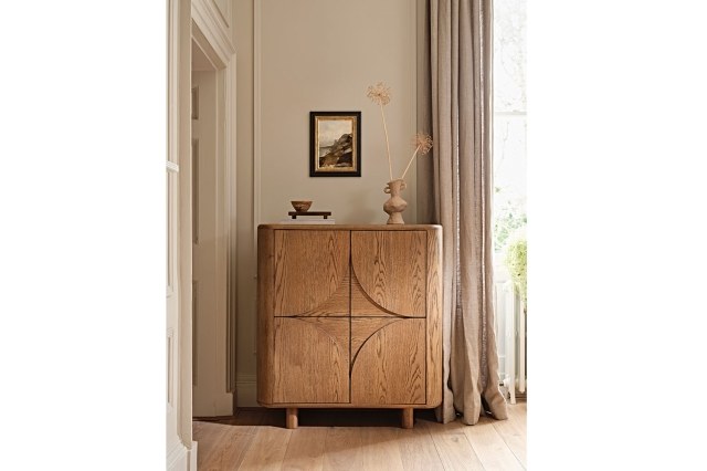 Austin Warm Oak Highboard Cabinet Austin Warm Oak Highboard Cabinet