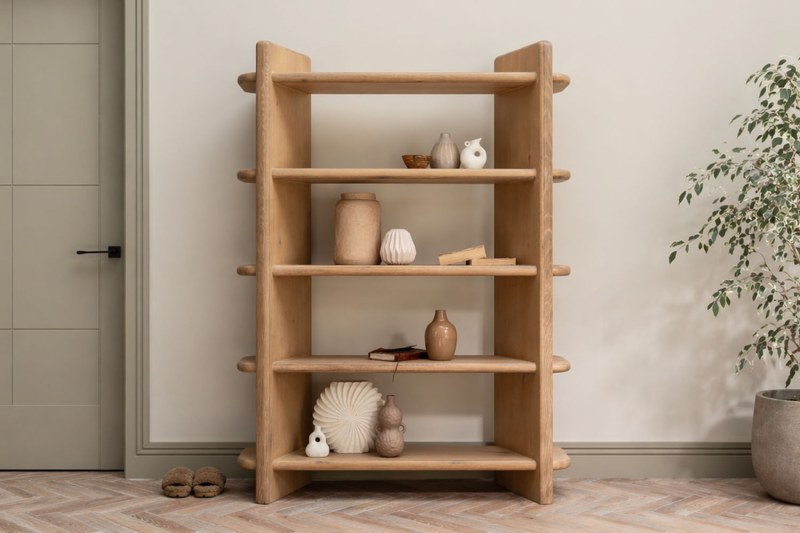 Flynn Natural Oak Open Display Bookcase Flynn Natural Oak Open Display Bookcase