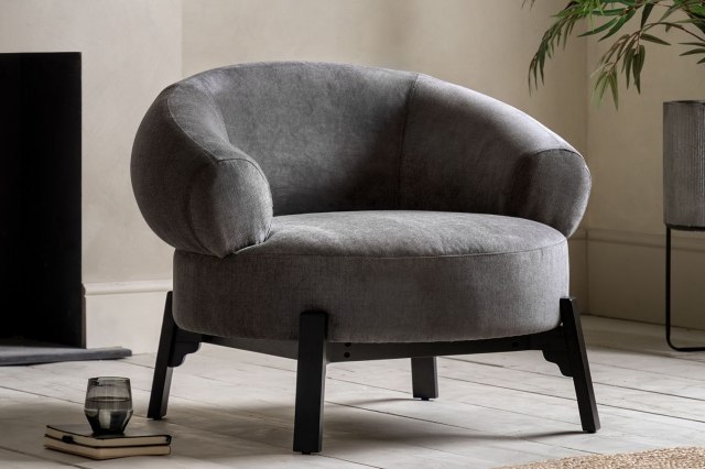 Gallery Direct Ardo Armchair in Anthracite Gallery Direct Ardo Armchair in Anthracite