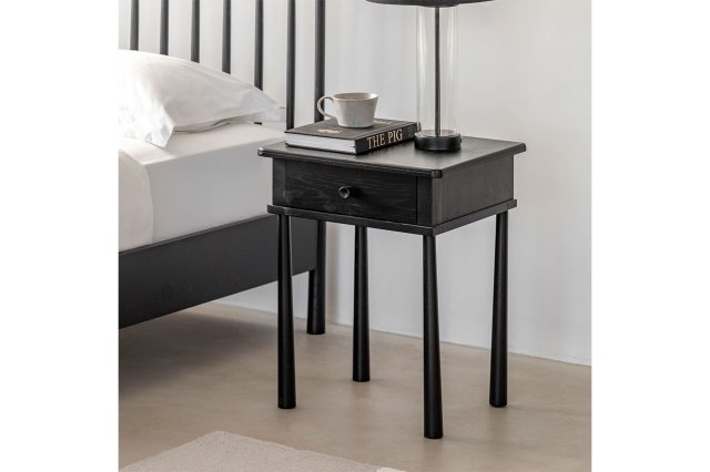 Gallery Direct Wycombe Black Oak 1 Drawer Bedside Table Gallery Direct Wycombe Black Oak 1 Drawer Bedside Table