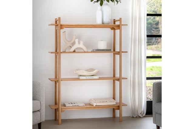 Gallery Direct Wycombe Oak Open Display Bookcase Gallery Direct Wycombe Oak Open Display Bookcase