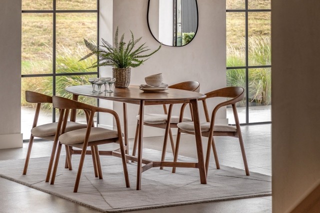 Gallery Direct Madrid Oval Dining Table in Walnut Gallery Direct Madrid Oval Dining Table in Walnut