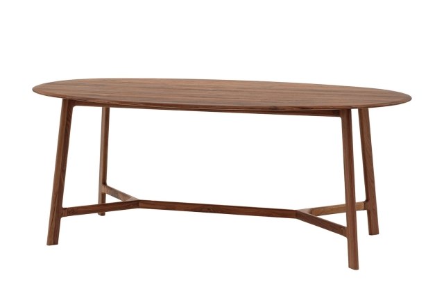 Gallery Direct Madrid Oval Dining Table in Walnut Gallery Direct Madrid Oval Dining Table in Walnut