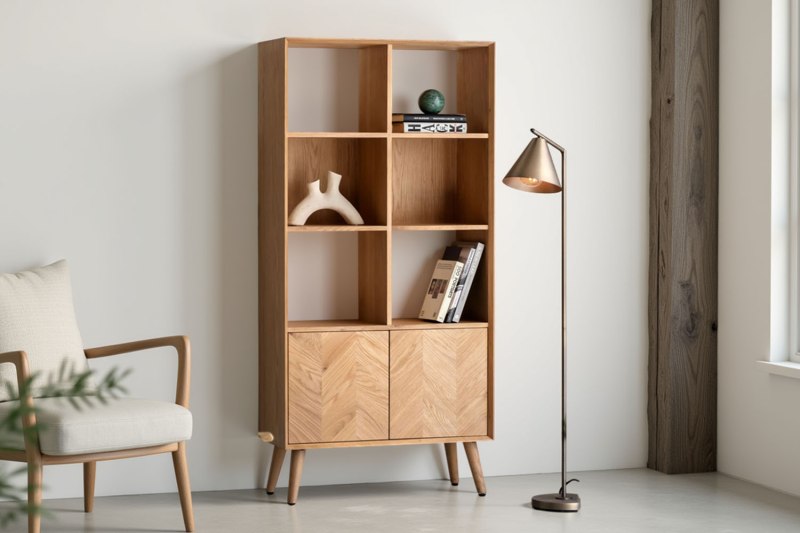 Gallery Direct Milano Oak 2 Door Open Display Gallery Direct Milano Oak 2 Door Open Display