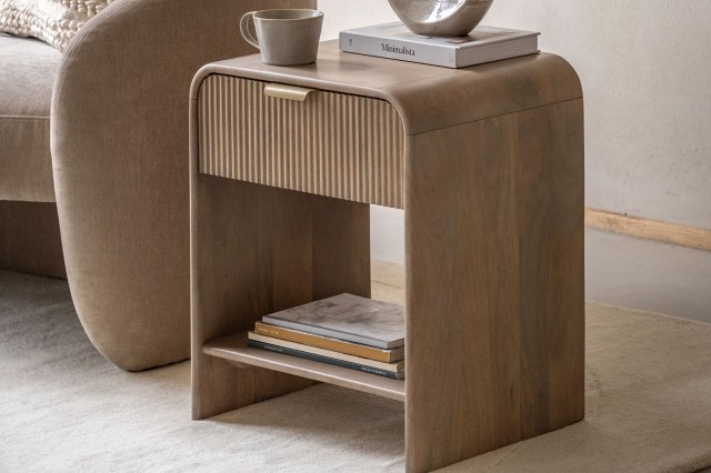 Gallery Direct Colonna Mango Wood Large Bedside Table Gallery Direct Colonna Mango Wood Large Bedside Table