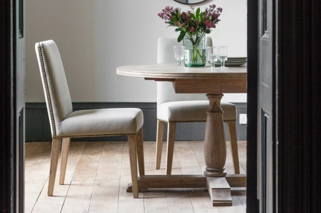 Gallery Direct Set of 2 Rex Dining Chairs in Cement Linen Gallery Direct Set of 2 Rex Dining Chairs in Cement Linen