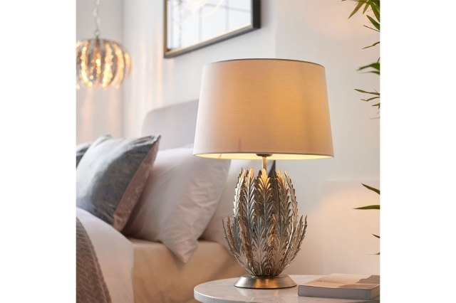 Gallery Direct Delphine 1 Table Lamp Silver Leaf Gallery Direct Delphine 1 Table Lamp Silver Leaf