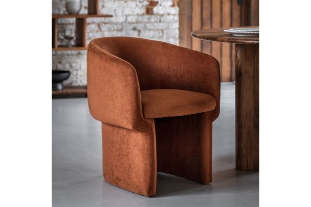 Gallery Direct Holm Dining Chair in Rust Gallery Direct Holm Dining Chair in Rust