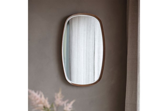 Gallery Direct Keaton Mirror Walnut 900x550mm Gallery Direct Keaton Mirror Walnut 900x550mm