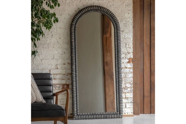 Gallery Direct Pimlico Arch Leaner Black Wash 770x1700mm Gallery Direct Pimlico Arch Leaner Black Wash 770x1700mm