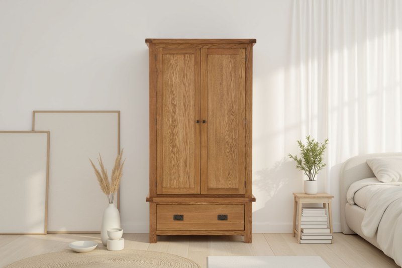 Salisbury Waxed Premium Oak Gents Wardrobe Salisbury Waxed Premium Oak Gents Wardrobe