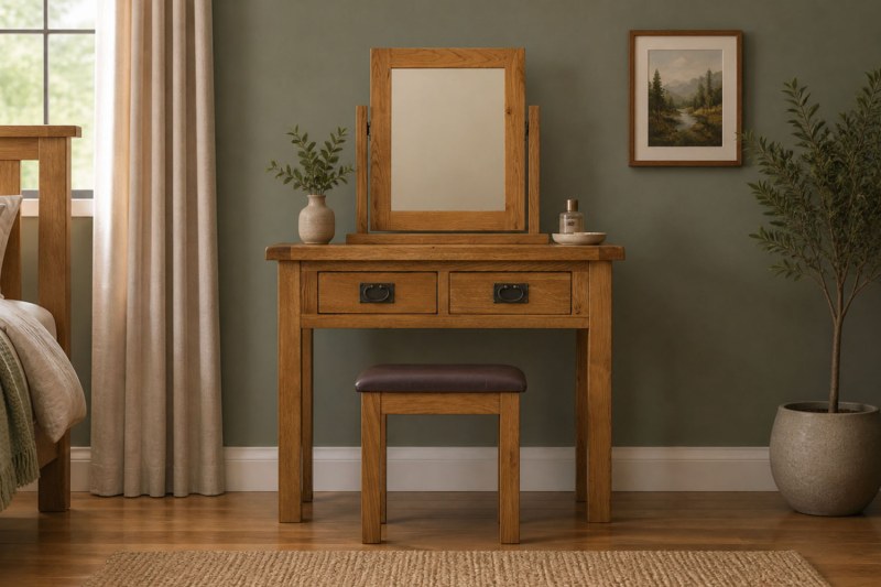 Salisbury Waxed Premium Oak Dressing Table Salisbury Waxed Premium Oak Dressing Table