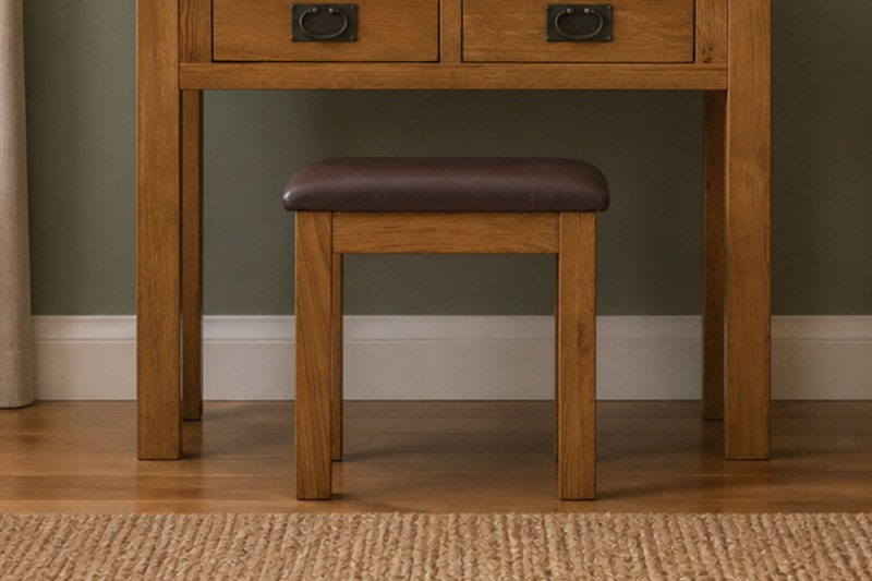 Salisbury Waxed Premium Oak Dressing Table Stool Salisbury Waxed Premium Oak Dressing Table Stool