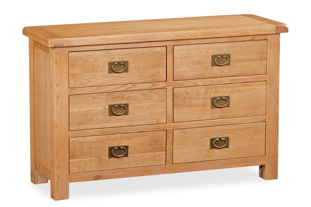 Salisbury Waxed Premium Oak 6 Drawer Chest Of Drawers Salisbury Waxed Premium Oak 6 Drawer Chest Of Drawers