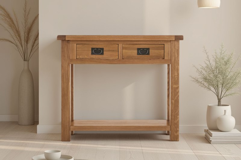 Salisbury Waxed Premium Oak Console Table Salisbury Waxed Premium Oak Console Table