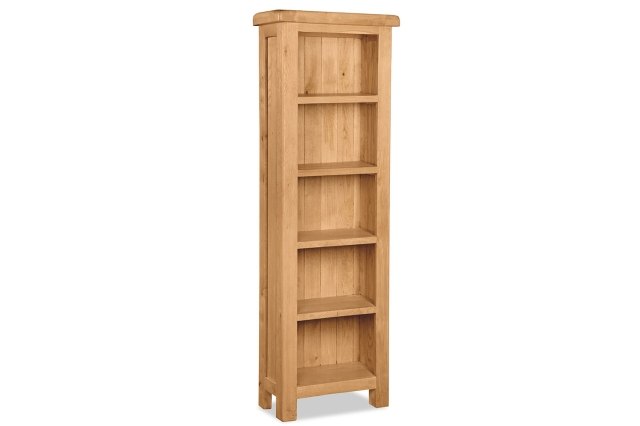 Salisbury Waxed Premium Oak Slim Bookcase - Self Assembly Salisbury Waxed Premium Oak Slim Bookcase - Self Assembly