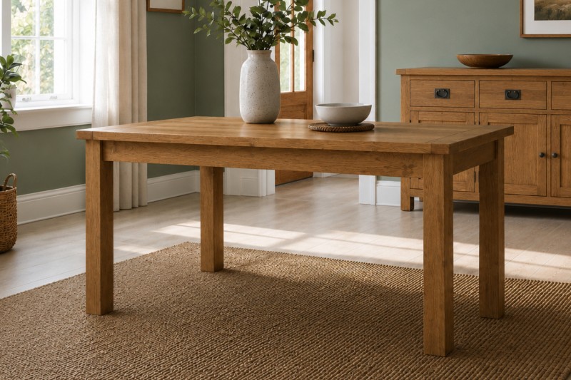 Salisbury Waxed Premium Oak Small Extending Dining Table Salisbury Waxed Premium Oak Small Extending Dining Table