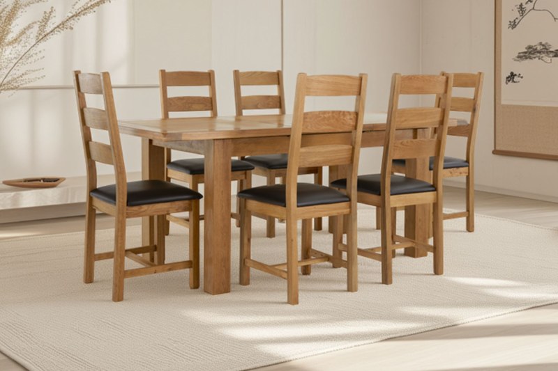 Salisbury Waxed Premium Oak Small Extending Dining Table Salisbury Waxed Premium Oak Small Extending Dining Table