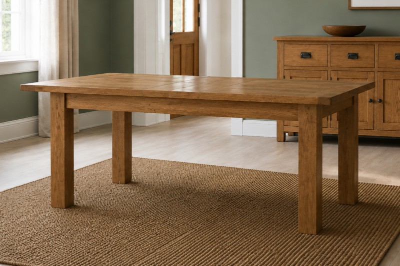 Salisbury Waxed Premium Oak Large Extending Dining Table Salisbury Waxed Premium Oak Large Extending Dining Table