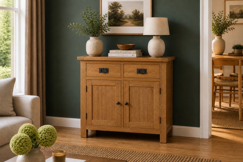 Salisbury Waxed Premium Oak Mini Sideboard Salisbury Waxed Premium Oak Mini Sideboard