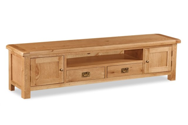 Salisbury Waxed Premium Oak Extra Large Low Line Media Tv Stand Salisbury Waxed Premium Oak Extra Large Low Line Media Tv Stand