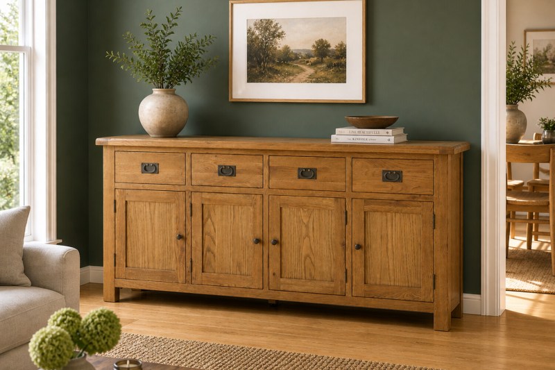 Salisbury Waxed Premium Oak Extra Large Sideboard Salisbury Waxed Premium Oak Extra Large Sideboard