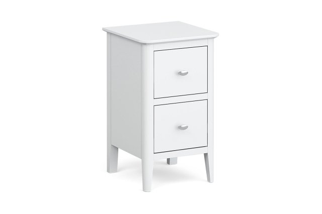 Hampstead Painted White Narrow Bedside Table Hampstead Painted White Narrow Bedside Table