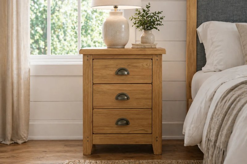 Burford Country Oak Bedside Table Burford Country Oak Bedside Table