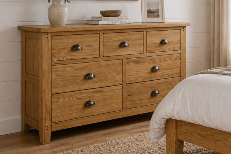 Burford Country Oak 3 Over 4 Chest of Drawers Burford Country Oak 3 Over 4 Chest of Drawers