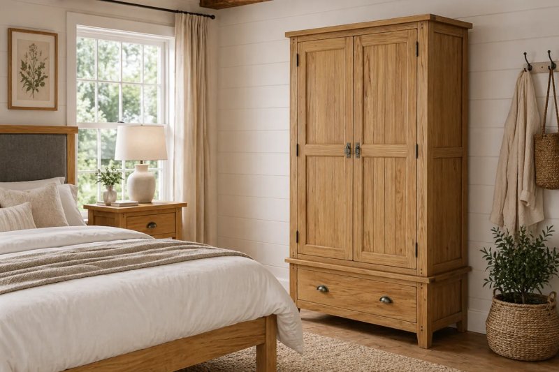 Burford Country Oak Gents Wardrobe Burford Country Oak Gents Wardrobe