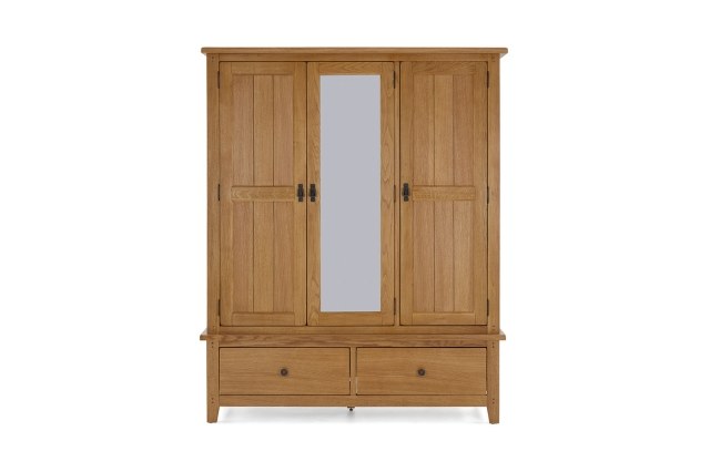 Burford Country Oak Triple Wardrobe Burford Country Oak Triple Wardrobe