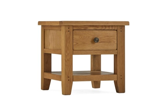 Burford Country Oak Lamp Table with Drawer Burford Country Oak Lamp Table with Drawer