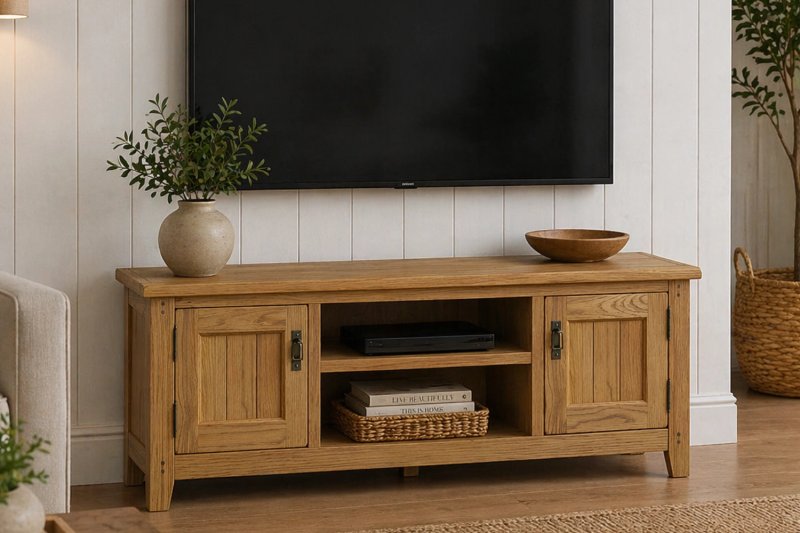 Burford Country Oak 150cm TV Unit Burford Country Oak 150cm TV Unit