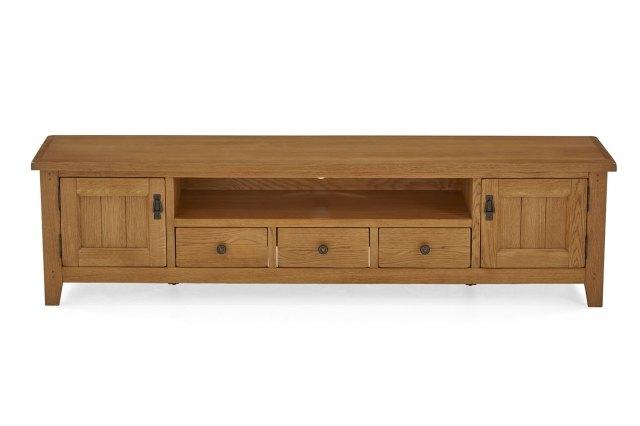 Burford Country Oak 210cm Extra Large TV Unit Burford Country Oak 210cm Extra Large TV Unit