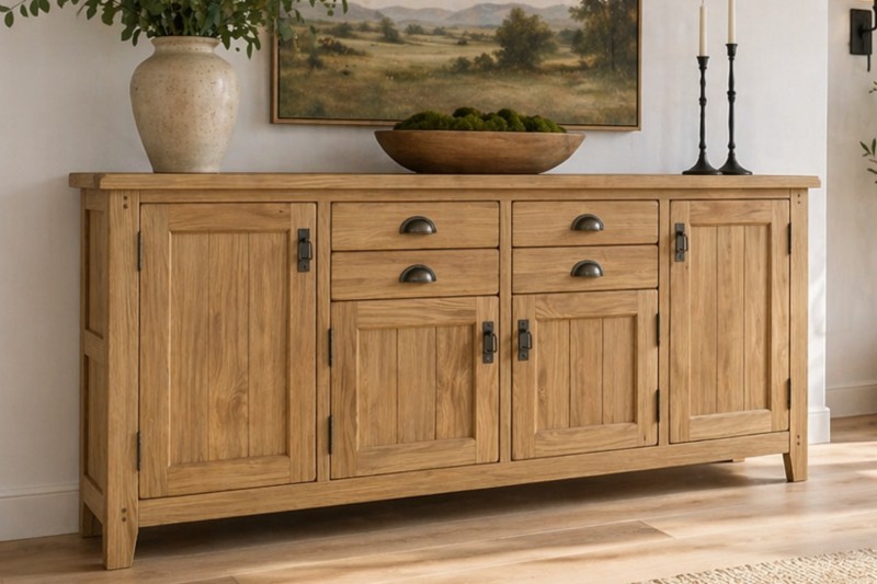 Burford Country Oak Extra Large Sideboard Burford Country Oak Extra Large Sideboard