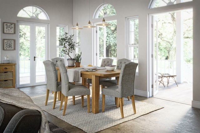 Burford Country Oak Small Butterfly 150-200cm Extending Dining Table Burford Country Oak Small Butterfly 150-200cm Extending Dining Table