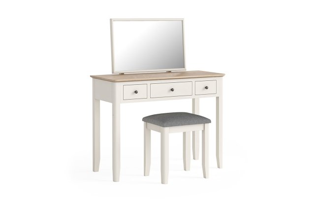 Marlow Oak Painted Coconut White Dressing Table Set Marlow Oak Painted Coconut White Dressing Table Set
