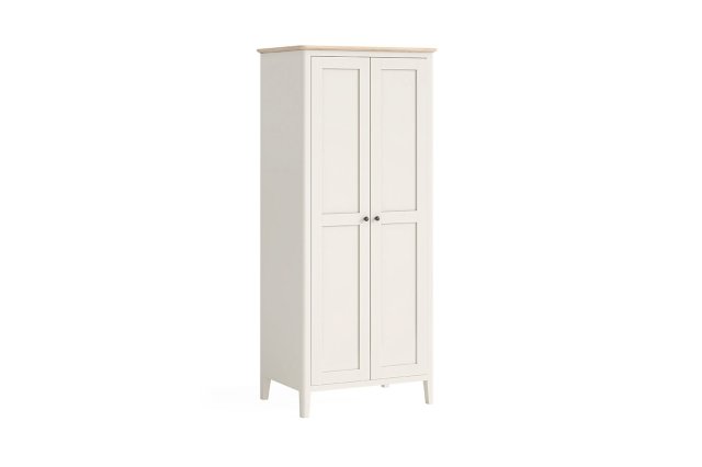 Marlow Oak Painted Coconut White Full Hanging Wardrobe Marlow Oak Painted Coconut White Full Hanging Wardrobe