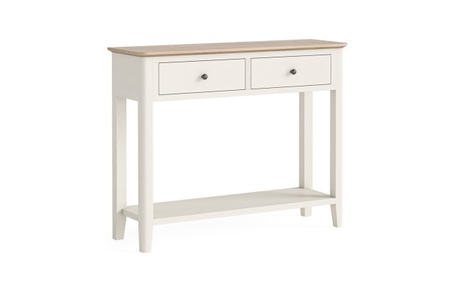 Marlow Oak Painted Coconut White Console Table Marlow Oak Painted Coconut White Console Table