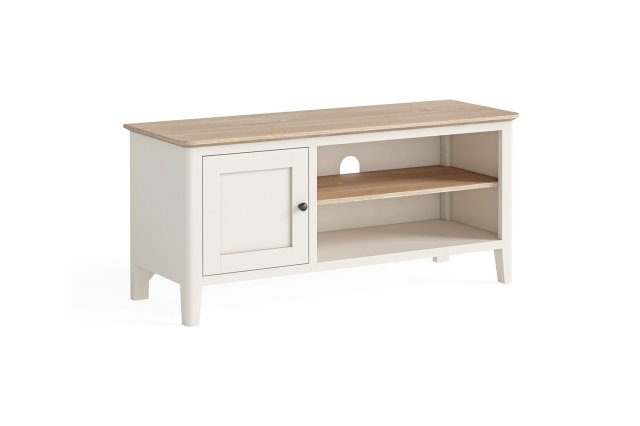 Marlow Oak Painted Coconut White 110cm TV Unit Marlow Oak Painted Coconut White 110cm TV Unit