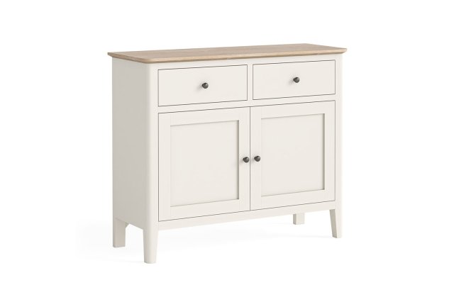 Marlow Oak Painted Coconut White 2 Door Small Sideboard Marlow Oak Painted Coconut White 2 Door Small Sideboard