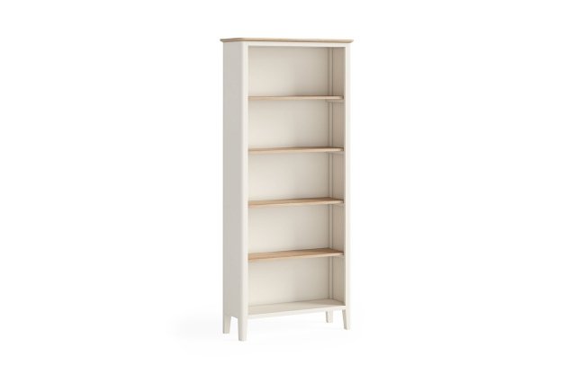 Marlow Oak Painted Coconut White Large Bookcase Marlow Oak Painted Coconut White Large Bookcase