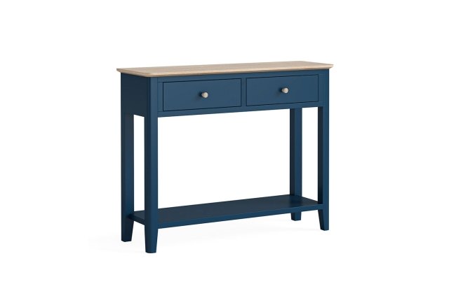 Marlow Oak Painted Navy Blue Console Table Marlow Oak Painted Navy Blue Console Table
