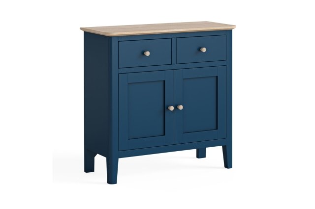 Marlow Oak Painted Navy Blue Small Sideboard Marlow Oak Painted Navy Blue Small Sideboard