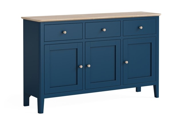 Marlow Oak Painted Navy Blue Large Sideboard Marlow Oak Painted Navy Blue Large Sideboard