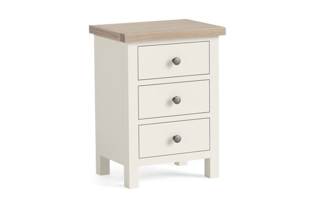 Modern Country Painted Oak Coconut White Bedside Table Modern Country Painted Oak Coconut White Bedside Table