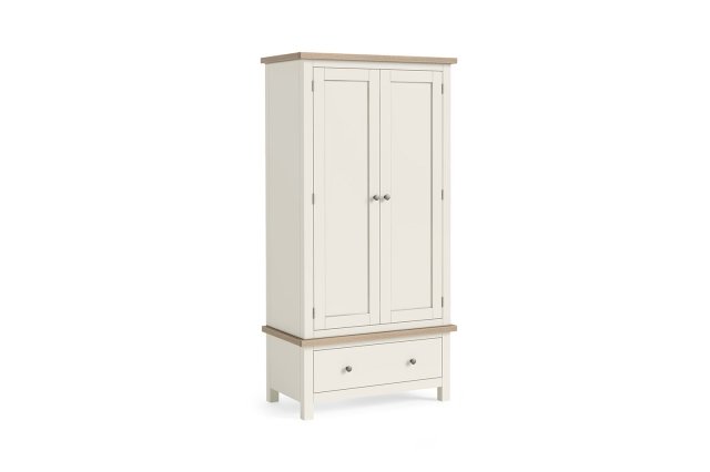 Modern Country Painted Oak Coconut White Gents Wardrobe Modern Country Painted Oak Coconut White Gents Wardrobe