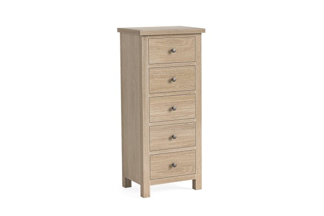 Modern Country Oak 5 Drawer Tall Chest of Drawers Modern Country Oak 5 Drawer Tall Chest of Drawers